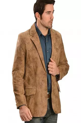 Men's leather blazer coat soft genuine lambskin real leather jacket coat brown cl-m269