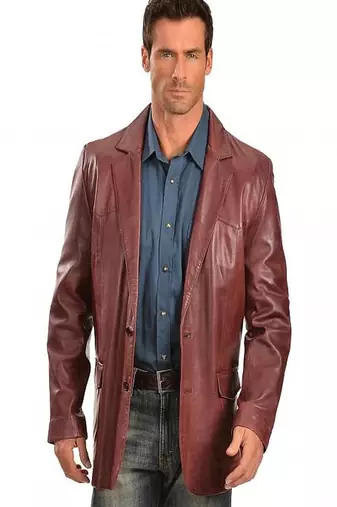 Men's leather blazer coat soft genuine lambskin real leather jacket coat brown cl-m271