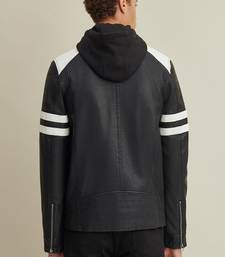 Men's genuine lambskin leather jacket leather moto men's slim fit leather jacket-cl-m275