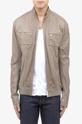 men's genuine lambskin leather biker jacket classic zip up style featured 1