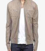 men's genuine lambskin leather biker jacket classic zip up style featured