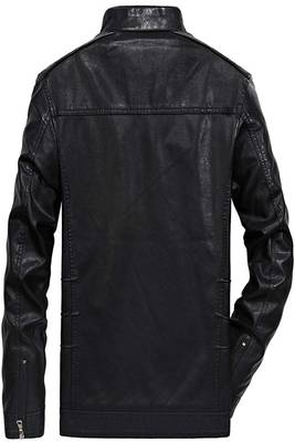 men's genuine lambskin leather biker jacket classic zip up style premium modern 2