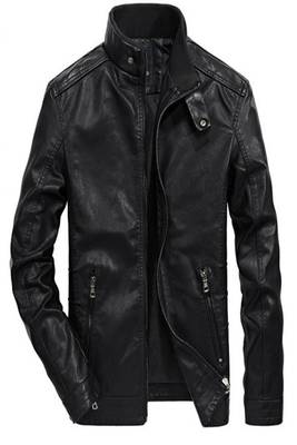 men's genuine lambskin leather biker jacket classic zip up style premium modern 1