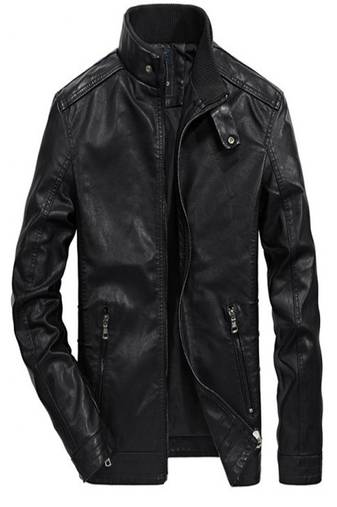 men's genuine lambskin leather biker jacket classic zip up style premium modern