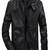 Men's genuine lambskin leather jacket leather moto men's slim fit leather jacket-cl-m279