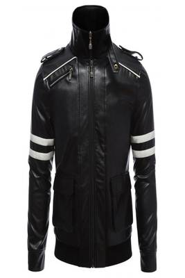 men's genuine lambskin leather biker jacket classic zip up style premium stylish 1