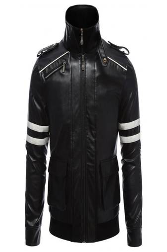 men's genuine lambskin leather biker jacket classic zip up style premium stylish