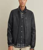 men's genuine lambskin leather biker jacket classic zip up style premium authentic