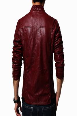 men's genuine lambskin leather biker jacket classic zip up style premium genuine 2
