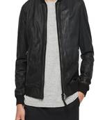 Men's genuine lambskin leather jacket style bomber rib men's leather jacket-cl-m283