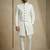 White donier jacquard premium designer festive wear indo western set