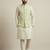 Beige banarasi dupion premium designer festive wear kurta pyjama with jacket set
