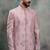 Pink silk premium designer festive wear indo western set