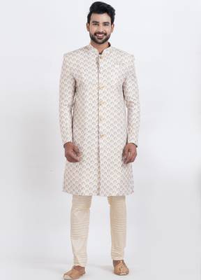 white cotton croset work &  print premium designer festive wear indo western set 1