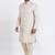 white cotton croset work &  print premium designer festive wear indo western set
