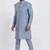 Grey banarasi dhupion silk premium designer festive wear indo western set
