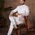 White premium silk premium designer festive wear kurta trouser with jacket set