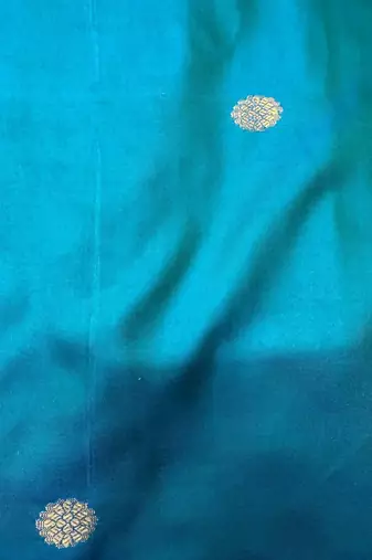 Light blue jacquard woven zari work saree with blouse