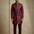 Dark maroon donier jacquard premium designer festive wear indo western set