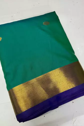 Light blue jacquard woven zari work saree with blouse