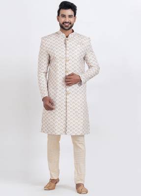 white cotton croset work &  print premium designer festive wear indo western set 4