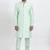 Light green banarasi dhupion silk premium designer festive wear indo western set