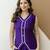 Indigo Contrast Lace Work Sleeveless Top with Pant Casual Office Wear Stylish Co ord Set