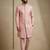 Light pink donier jacquard premium designer festive wear indo western set