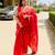 Pink silk blend woven zari work saree with blouse