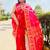 Pink silk blend woven zari work saree with blouse