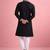 Black color rolex silk fabric designer kurta payjama for men