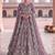 Lavender net semi stitched anarkali suit with embroidery & diamond work