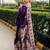 Purple silk blend woven zari work saree with blouse
