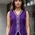 Indigo Contrast Lace Work Sleeveless Top with Pant Casual Office Wear Stylish Co ord Set