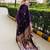 Purple silk blend woven zari work saree with blouse