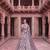 Lavender net semi stitched anarkali suit with embroidery & diamond work