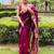 Magenta silk blend woven zari work saree with blouse