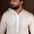 White color stylish cotton fabric ethnic traditional rich kurta payjama for men