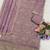 Lavender vichitra silk semi stitched suit with embroidery & sequence work