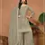 Green vichitra silk semi stitched suit with embroidery & sequence work