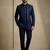 Navy blue premium designer festive wear indo western set