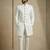 White donier jacquard premium designer festive wear indo western set