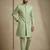 green donier jacquard premium designer festive wear indo western set