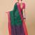 Green pure cotton woven zari work saree with blouse