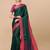Green pure cotton woven zari work saree with blouse