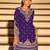 Violet chinon free size stitched suit with embroidery beats work