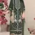 Mehendi fox georgette semi stitched suit with embroidery & khatli work