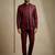 Dark maroon premium designer festive wear indo western set