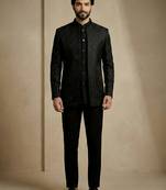 Black premium designer festive wear indo western set