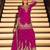 Rani pink chinon free size stitched suit with embroidery beats work